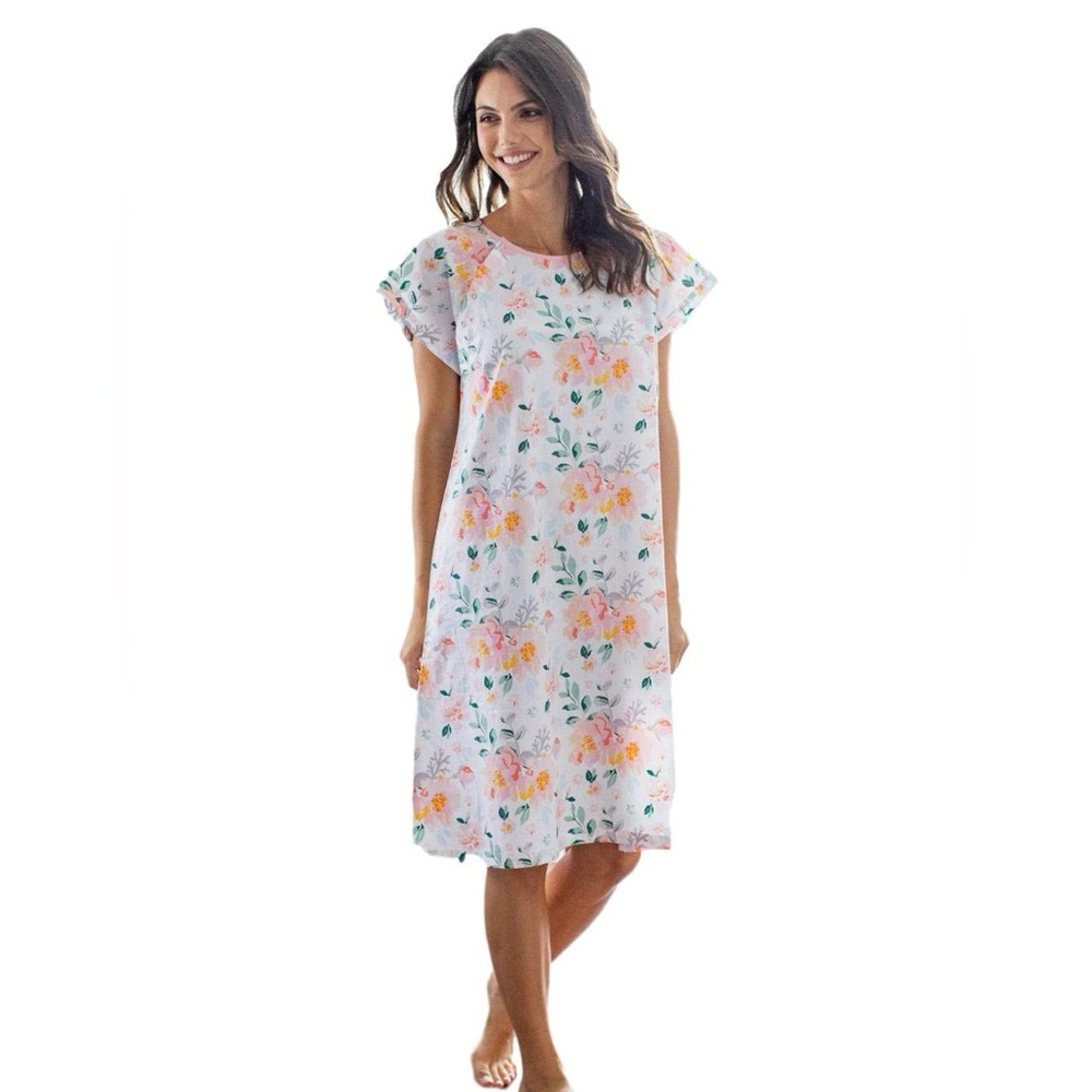 Gownies Floral Hospital Gown Labor & Delivery Nursing Dress Size L/XL